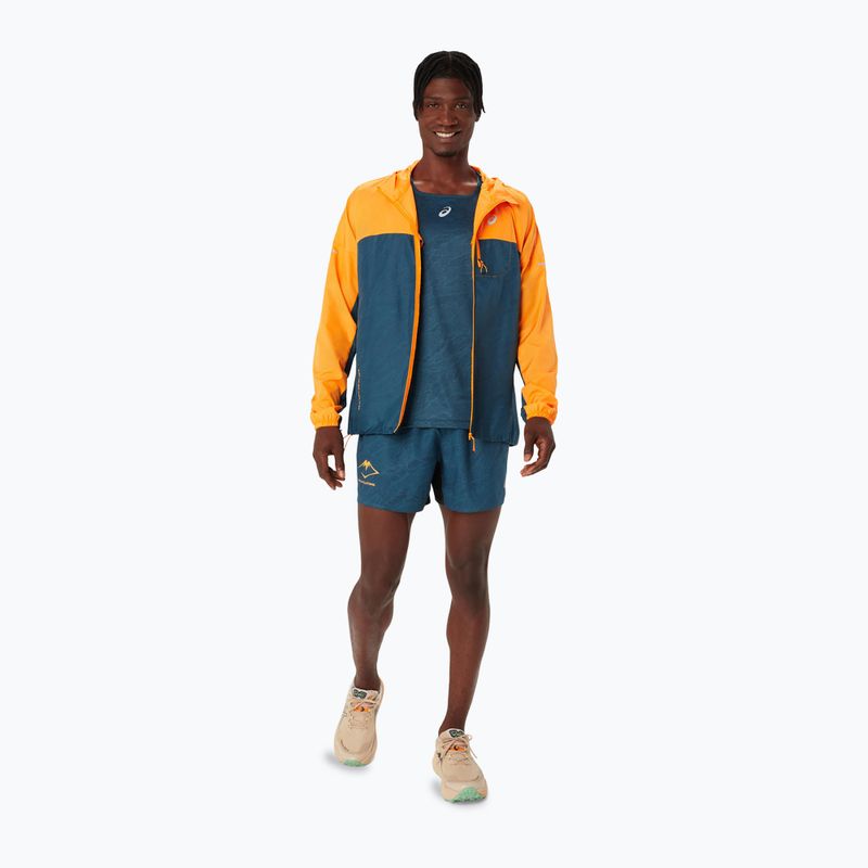 Geacă de alergat pentru bărbați ASICS Fujitrail Packable fellow yellow/magnetic blue 2