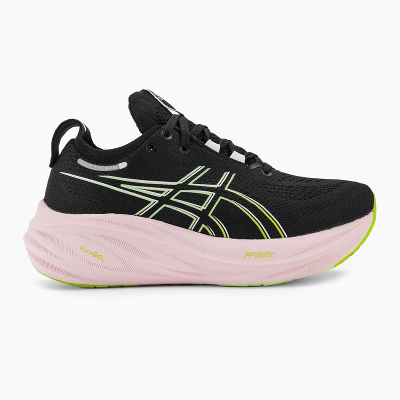 Încălțăminte de alergat pentru femei ASICS Gel-Nimbus 26 black/neon lime 3