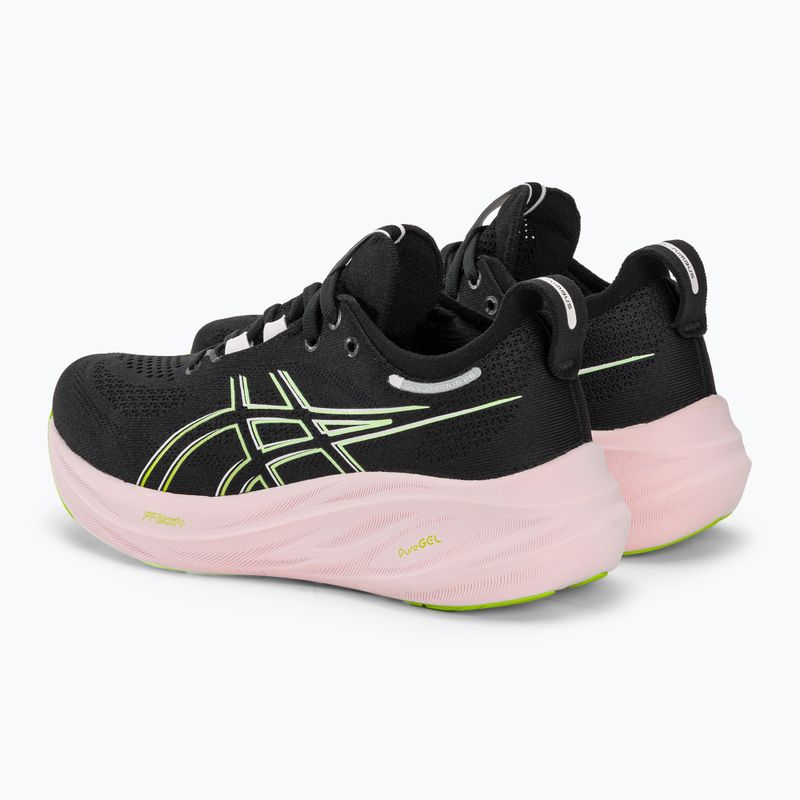 Încălțăminte de alergat pentru femei ASICS Gel-Nimbus 26 black/neon lime 4