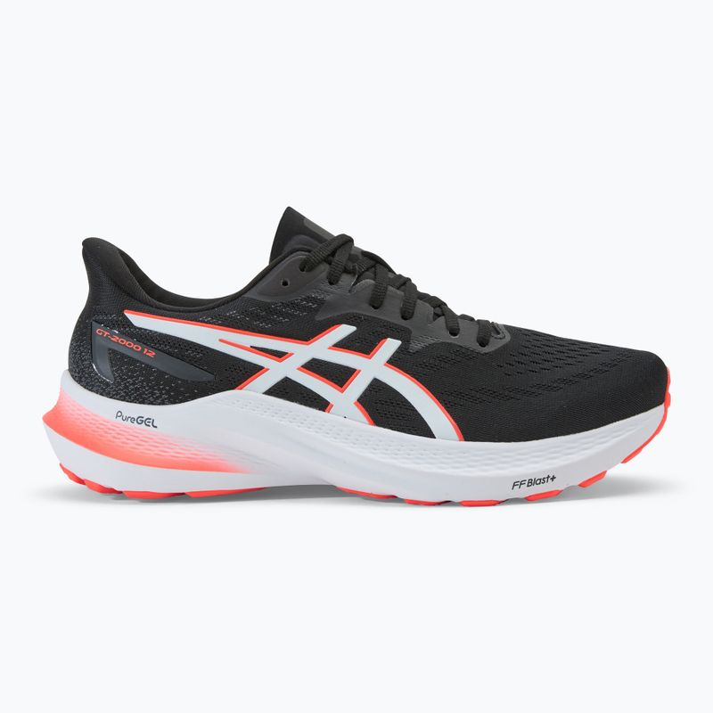 Pantofi de alergare pentru bărbați ASICS GT-2000 12 negru/roșu răsărit 2