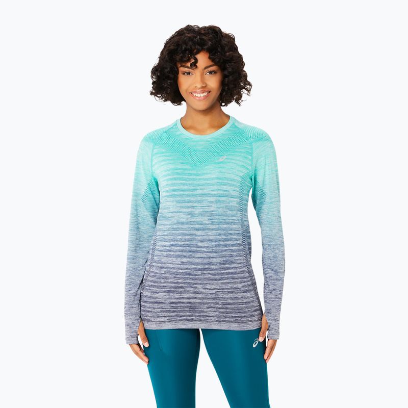 Longsleeve de alergat pentru femei ASICS Seamless aurora green/blue expanse