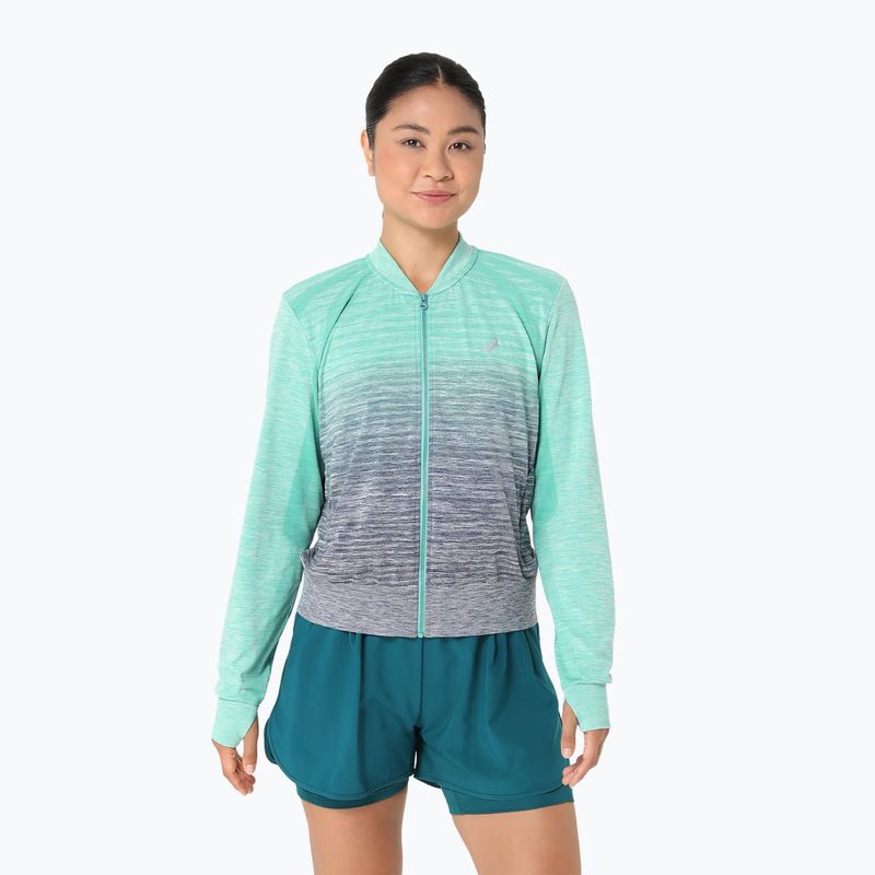 Geacă de alergat pentru femei ASICS Nagino Run Seamless aurora green/blue expanse