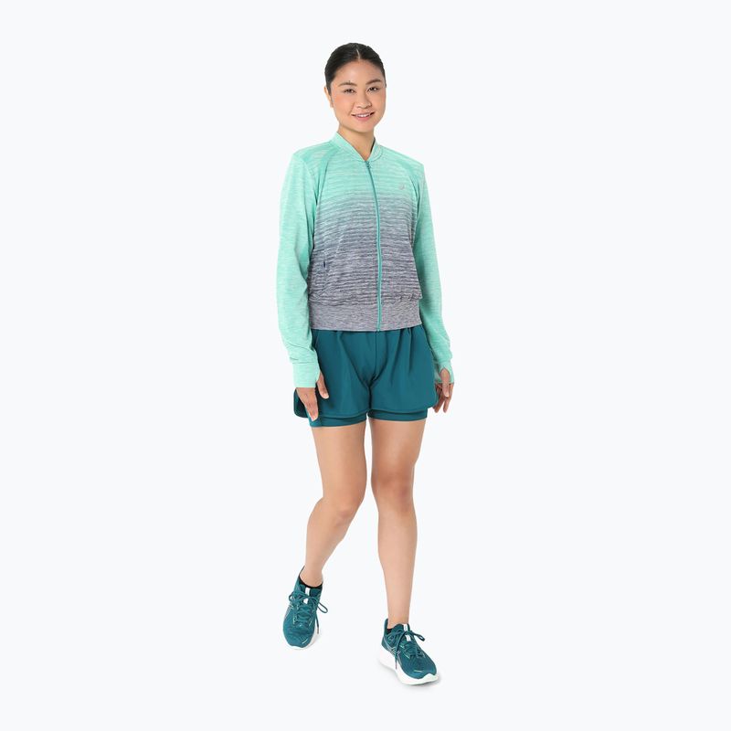 Geacă de alergat pentru femei ASICS Nagino Run Seamless aurora green/blue expanse 3