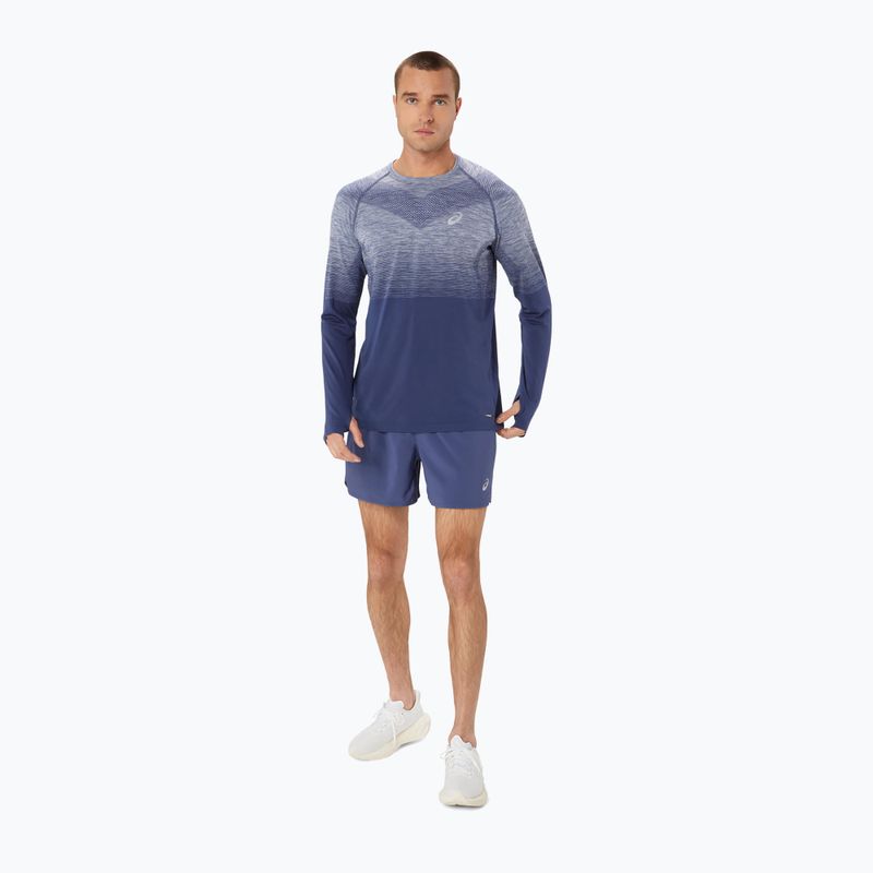 Longsleeve de alergat pentru bărbați ASICS Seamless thunder blue/denim blue 3