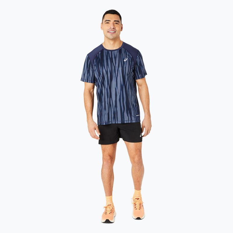 Tricou de alergare pentru bărbați ASICS Road All Over Print Top blue expanse/midnight 2