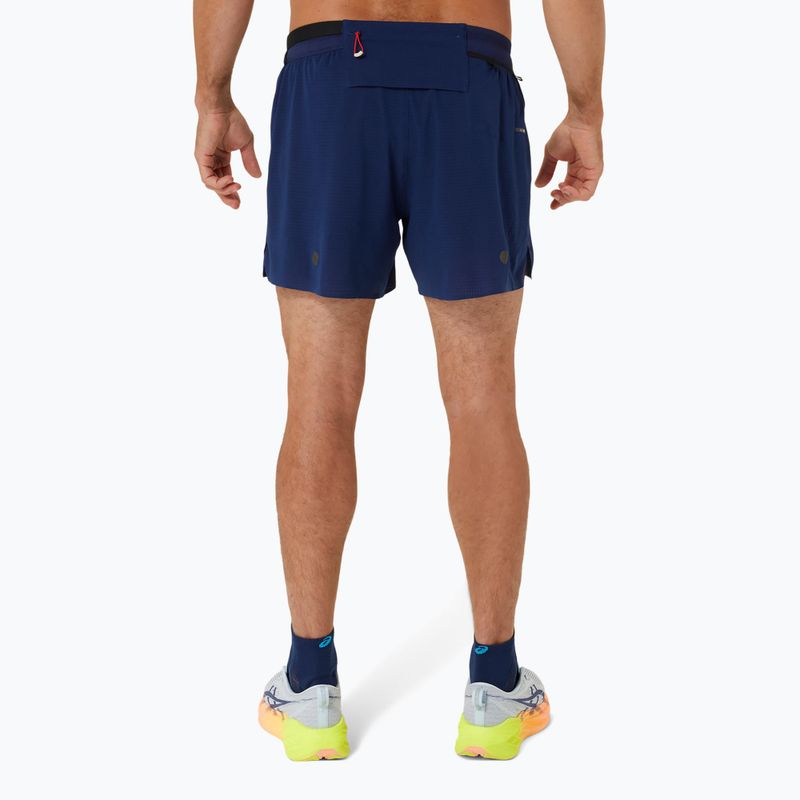 Pantaloni scurți de alergare pentru bărbați ASICS Metarun 5IN blue expanse 3