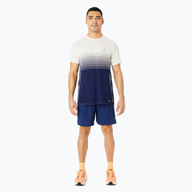 Tricou de alergare pentru bărbați ASICS Seamless birch/blue expanse 2