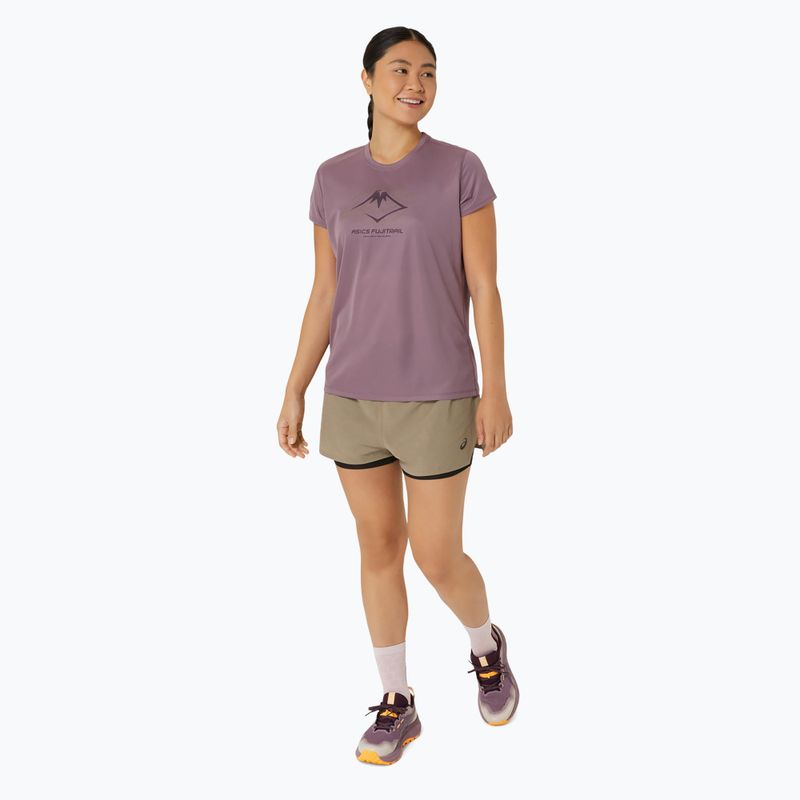 Tricou de alergare pentru femei ASICS Fujitrail Logo dusty mauve 2