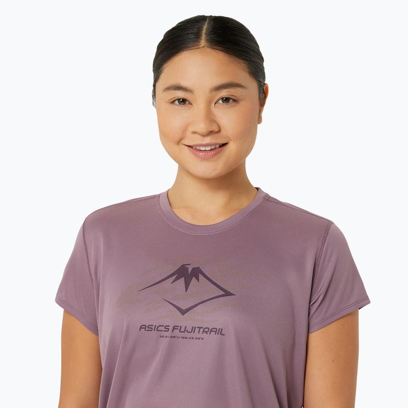 Tricou de alergare pentru femei ASICS Fujitrail Logo dusty mauve 4