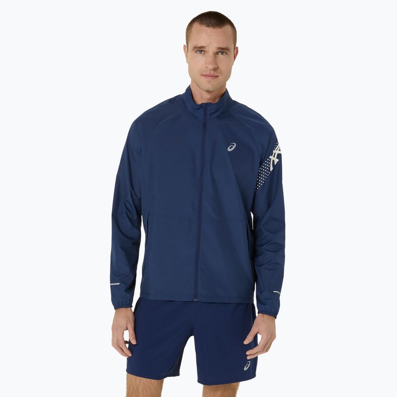 Jachetă de alergare pentru bărbați ASICS Icon blue expanse / birch