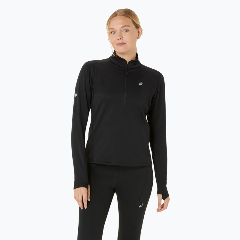 Bluză de alergare pentru femei ASICS Road Winter 1/2 Zip Mid Layer performance black