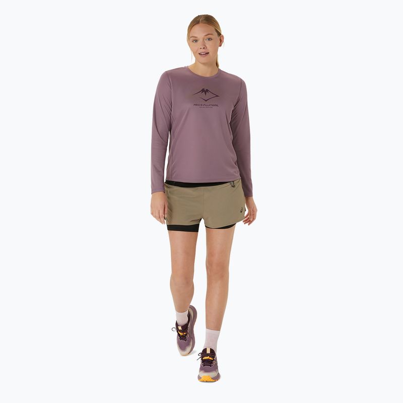 Longsleeve de alergare pentru femei ASICS Fujitrail Logo dusty mauve 2