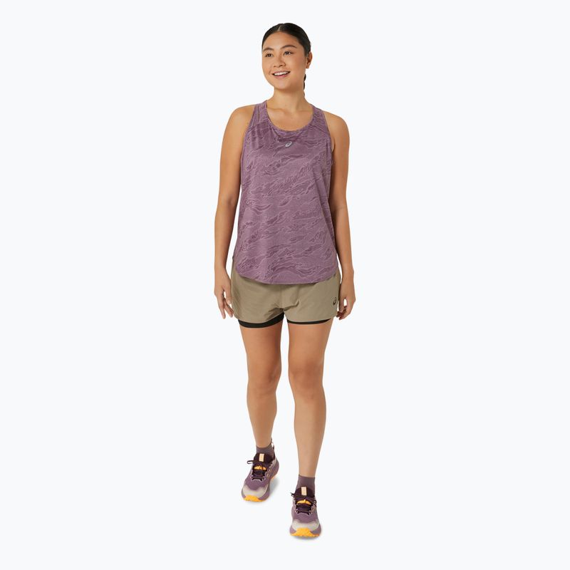 Tank top de alergare pentru femei ASICS Road All Over Print Tank dusty mauve 2