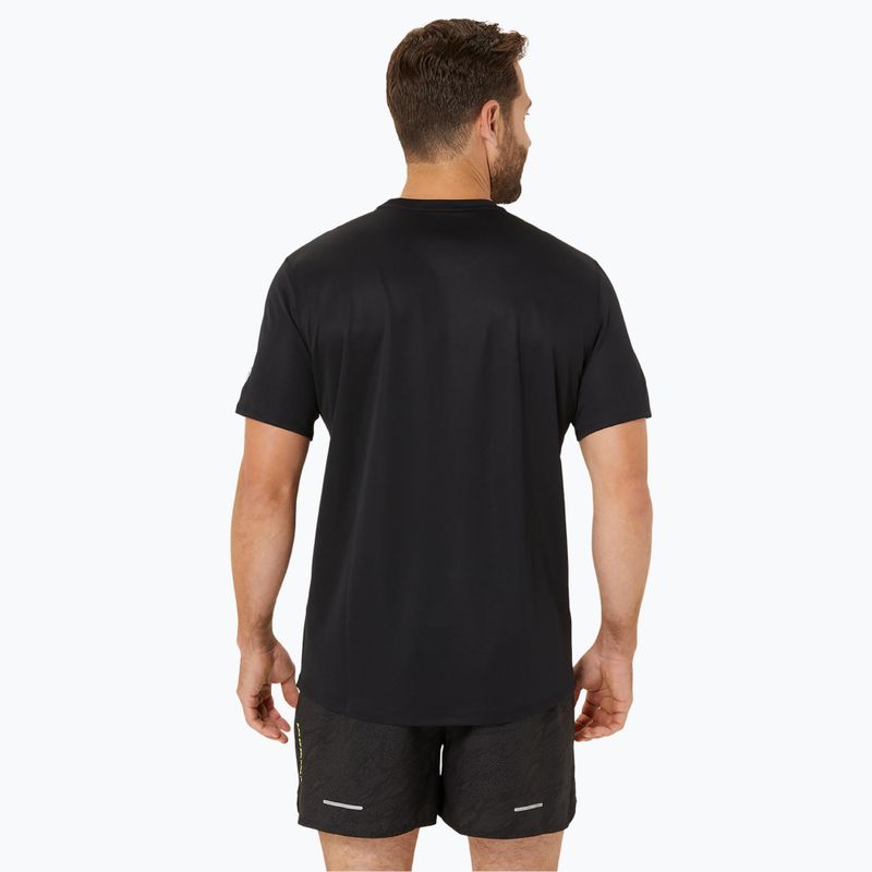 Tricou de alergare pentru bărbați ASICS Fujitrail Logo black/graphic grey/safety yellow 3