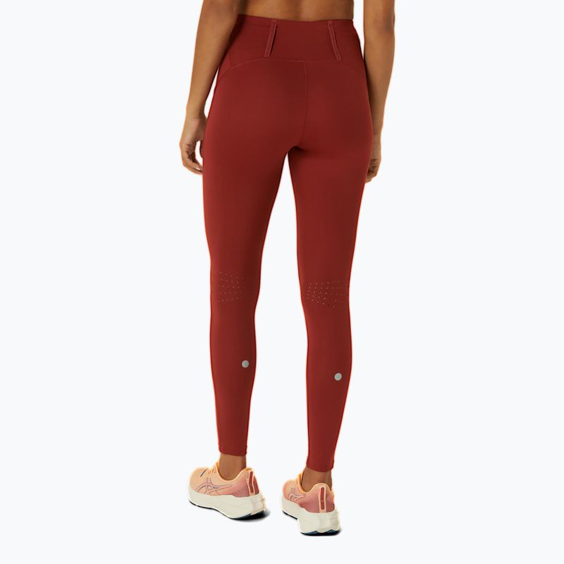 Colanți de alergare pentru femei ASICS Road High Waist deep red 3