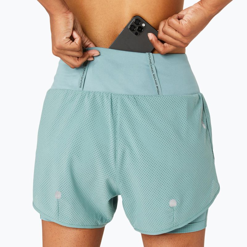 Pantaloni scurți de alergare pentru femei ASICS Road 2-N-1 3.5IN celadon 8