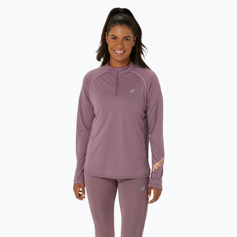 Longsleeve de alergare pentru femei ASICS Icon 1/2 Zip dusty mauve/watershed rose