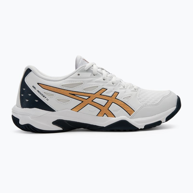 Încălțăminte pentru femei ASICS Gel-Rocket 11 white/pure gold 2