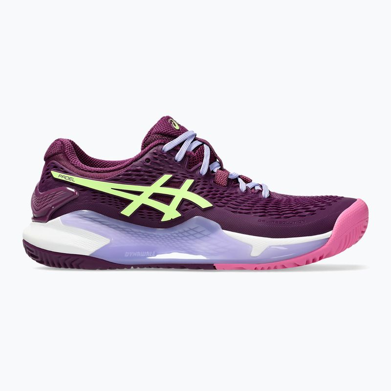 Încălțăminte de padel pentru femei ASICS Gel-Resolution 9 deep mauve/lime green 8