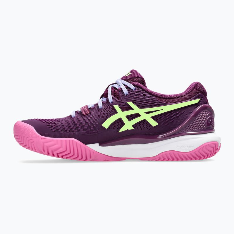 Încălțăminte de padel pentru femei ASICS Gel-Resolution 9 deep mauve/lime green 9