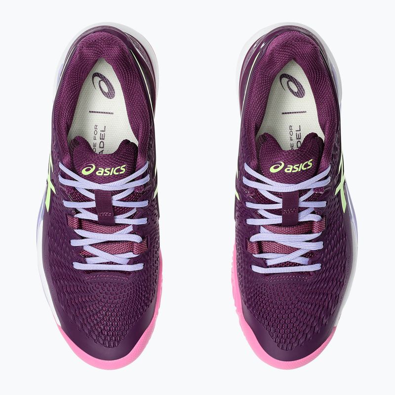 Încălțăminte de padel pentru femei ASICS Gel-Resolution 9 deep mauve/lime green 12