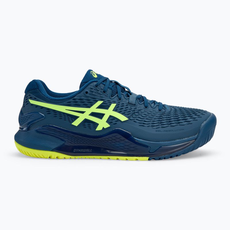 Încălțăminte de tenis pentru bărbați ASICS Gel-Resolution 9 mako blue/safety yellow 2