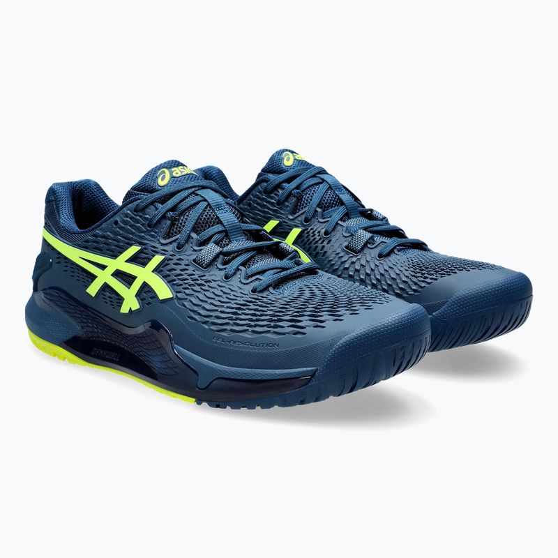 Încălțăminte de tenis pentru bărbați ASICS Gel-Resolution 9 mako blue/safety yellow 10