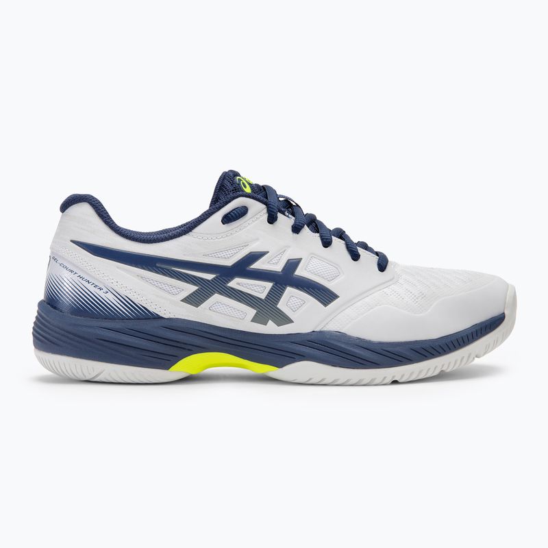 Încălțăminte de squash pentru bărbați ASICS Gel-Court Hunter 3 white/blue expanse 2