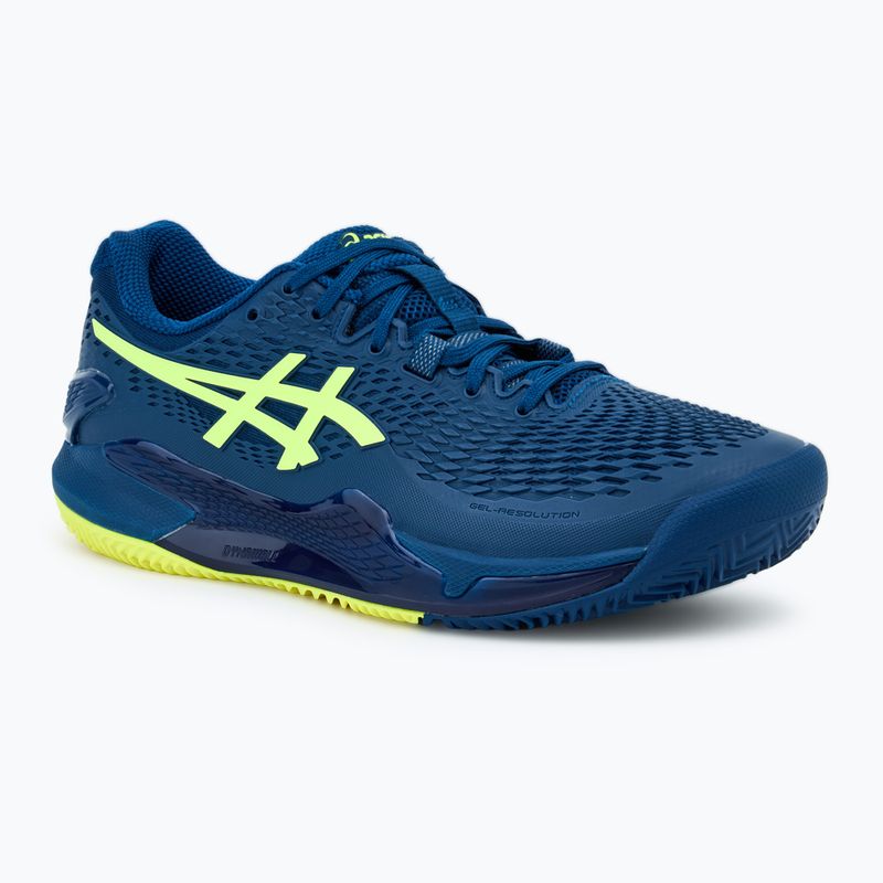 Încălțăminte de tenis pentru bărbați ASICS Gel-Resolution 9 Clay mako blue/safety yellow