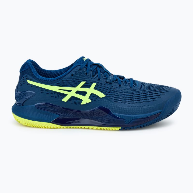 Încălțăminte de tenis pentru bărbați ASICS Gel-Resolution 9 Clay mako blue/safety yellow 2