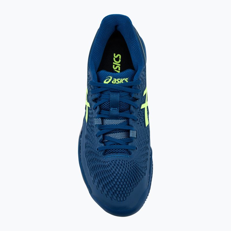 Încălțăminte de tenis pentru bărbați ASICS Gel-Resolution 9 Clay mako blue/safety yellow 5