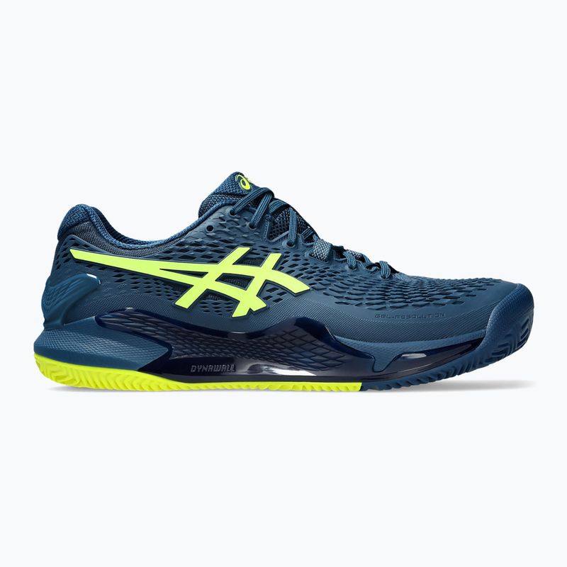 Încălțăminte de tenis pentru bărbați ASICS Gel-Resolution 9 Clay mako blue/safety yellow 8