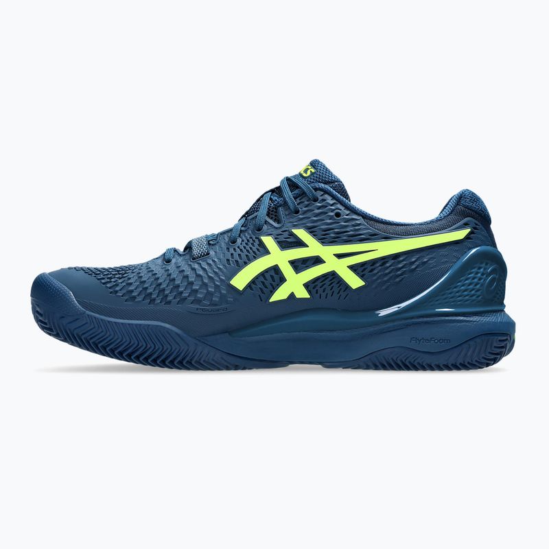 Încălțăminte de tenis pentru bărbați ASICS Gel-Resolution 9 Clay mako blue/safety yellow 9