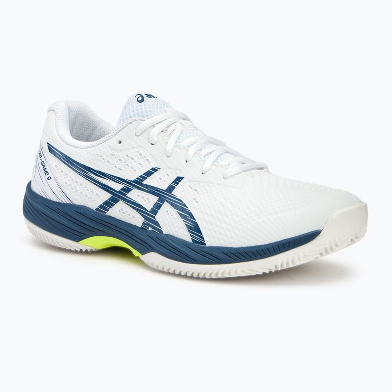 Încălțăminte de tenis pentru bărbați ASICS Gel-Game 9 Clay/OC white/mako blue