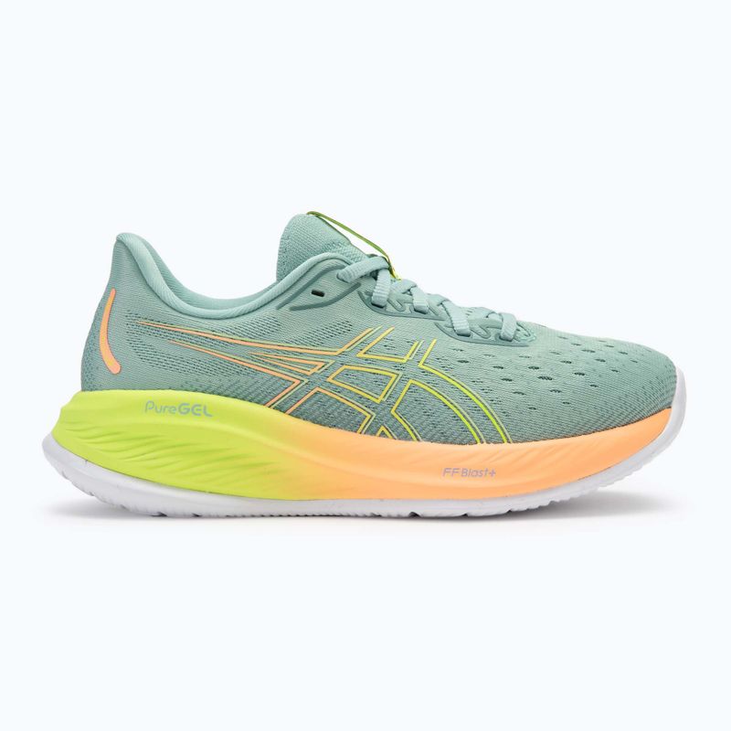 Încălțăminte de alergare pentru femei ASICS Gel-Cumulus 26 Paris light celadon/safety yellow 2