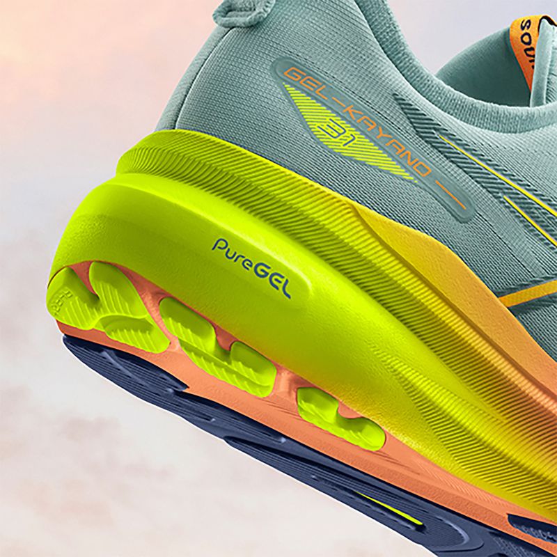 Încălțăminte de alergare pentru femei  ASICS Gel-Kayano 31 Paris light celadon/safety yellow 15