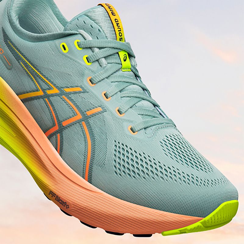 Încălțăminte de alergare pentru bărbați ASICS Gel-Kayano 31 Paris light celadon/safety yellow 10