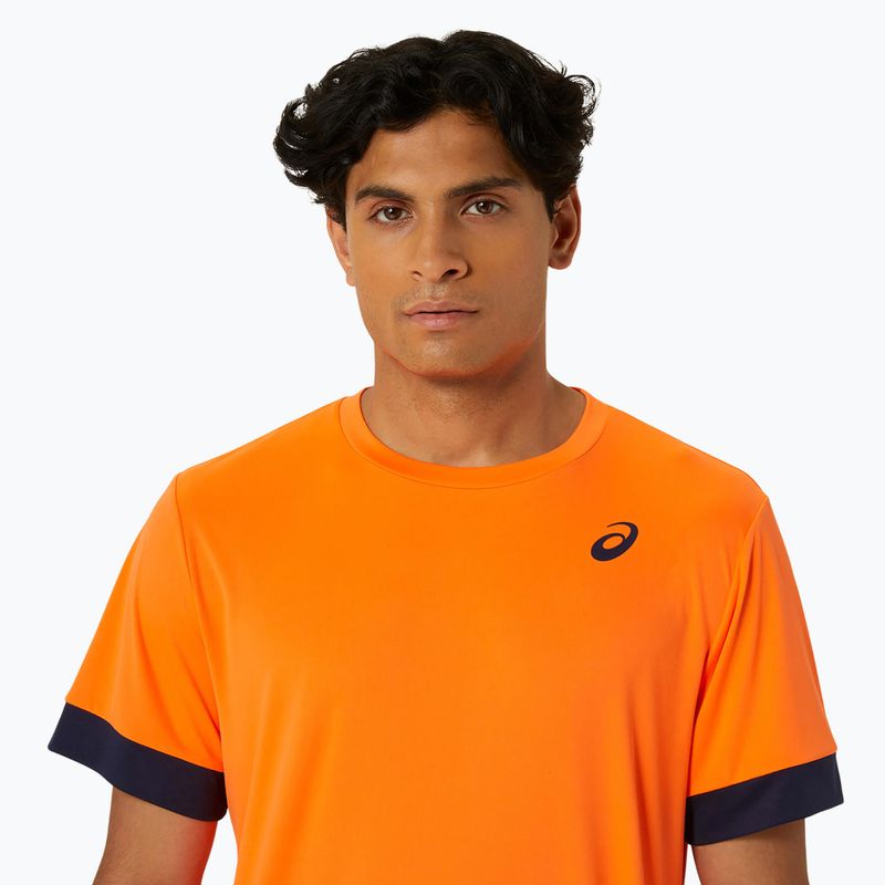 Tricou de tenis pentru bărbați ASICS Court SS Top shocking orange/midnight 4