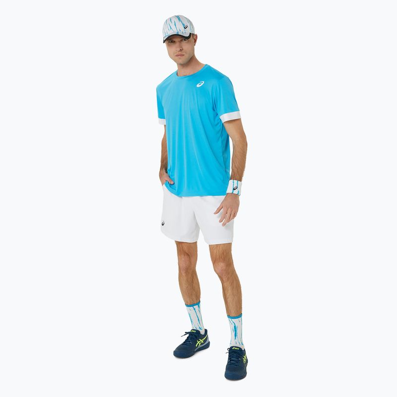 Tricou de tenis pentru bărbați ASICS Court SS Top digital aqua/brilliant white 2