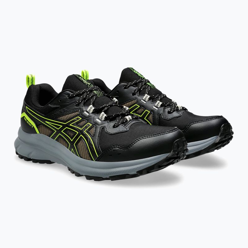 Încălțăminte de alergare pentru bărbați ASICS Trail Scout 3 black/safety yellow 3