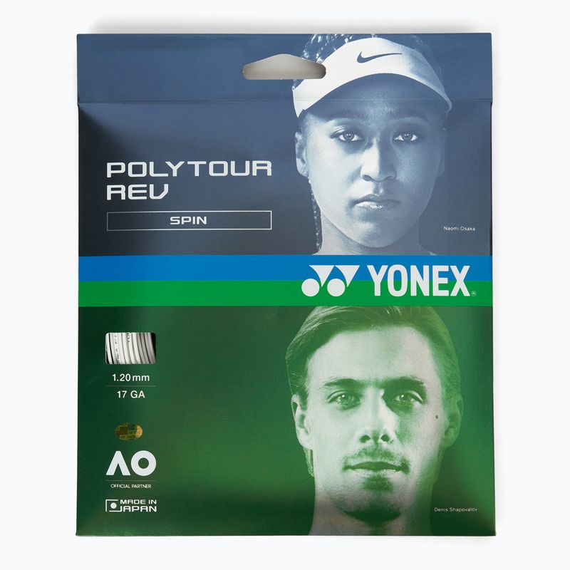 YONEX Poly Tour Rev 120 Set 12 m corzi albe NT120PRS1W