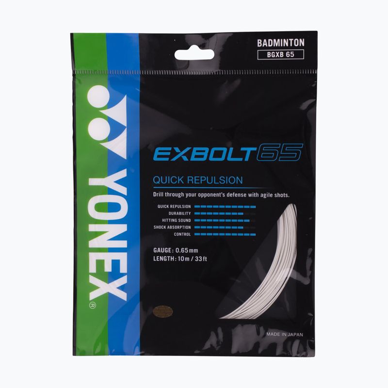 Cordaj de badminton YONEX Exbolt 65 Set 10 m white 2