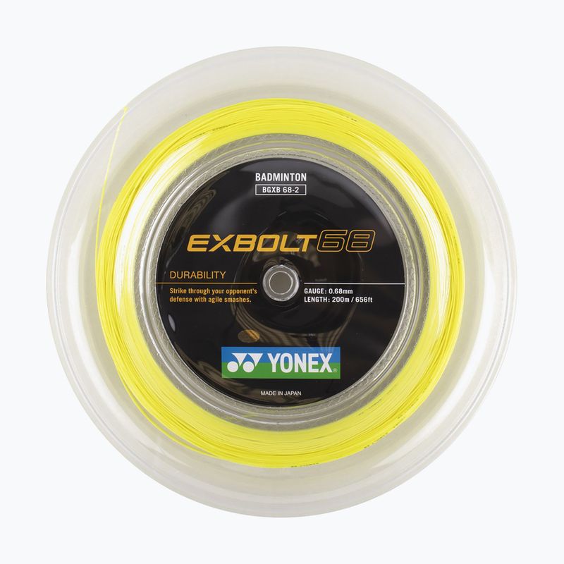 Cordaj de badminton YONEX Exbolt 68 Set 10 m yellow