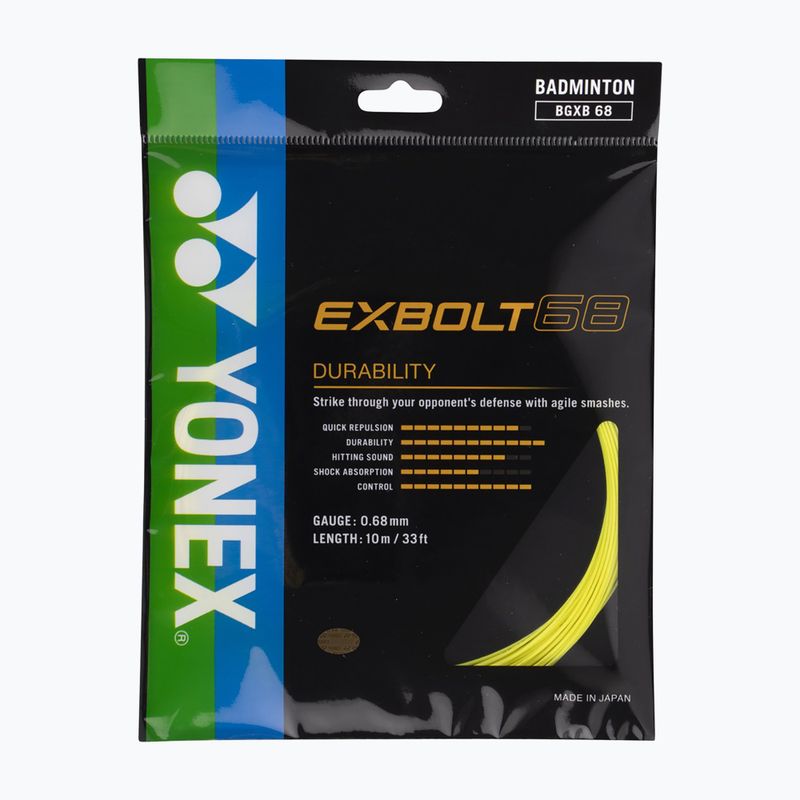 Cordaj de badminton YONEX Exbolt 68 Set 10 m yellow 2