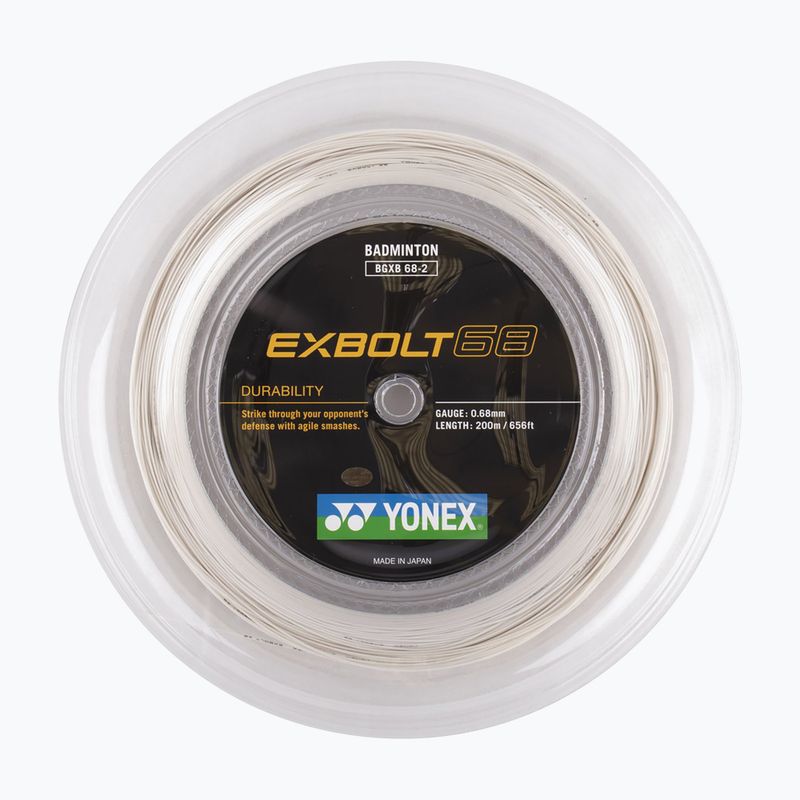 Cordaj de badminton YONEX Exbolt 68 Set 10 m white