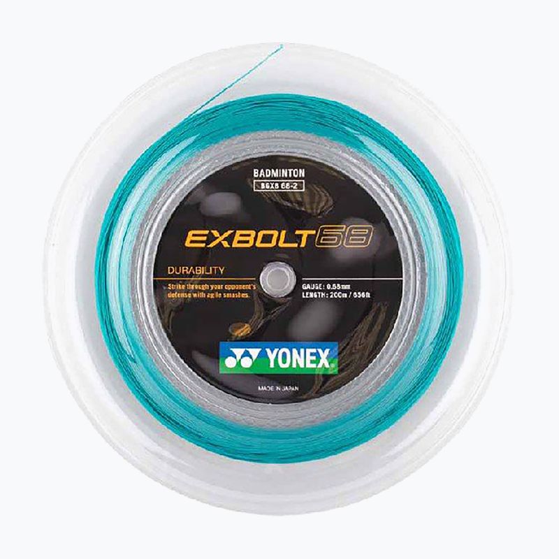 Cordaj de badminton YONEX Exbolt 68 Set 10 m turquoise