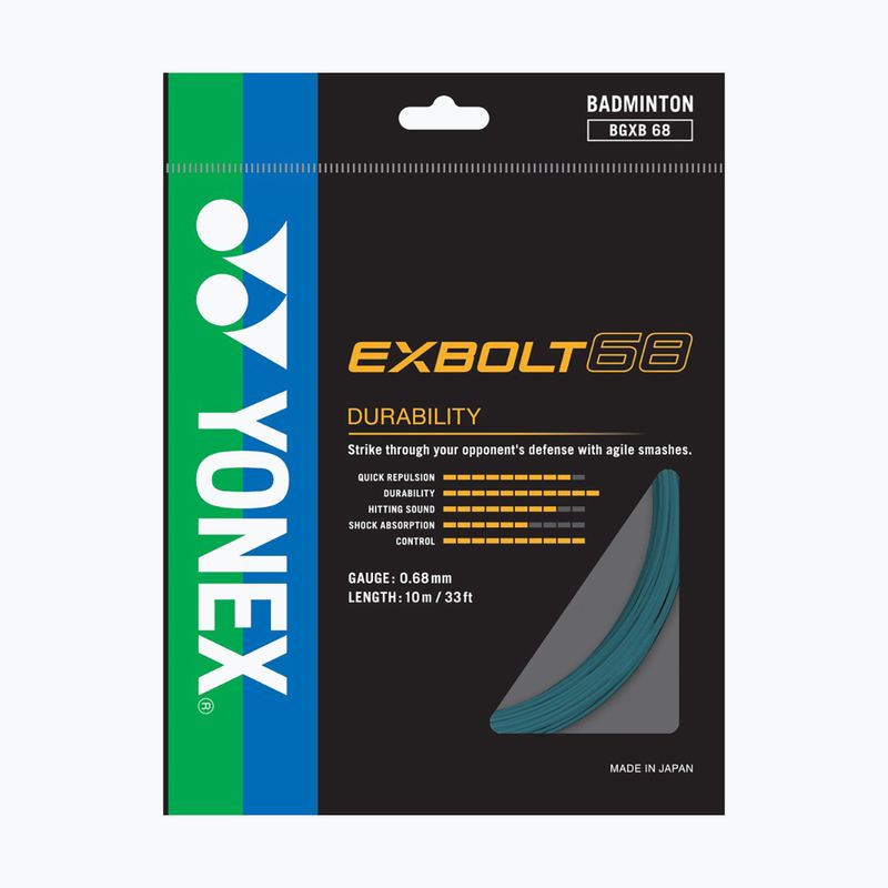 Cordaj de badminton YONEX Exbolt 68 Set 10 m turquoise 2
