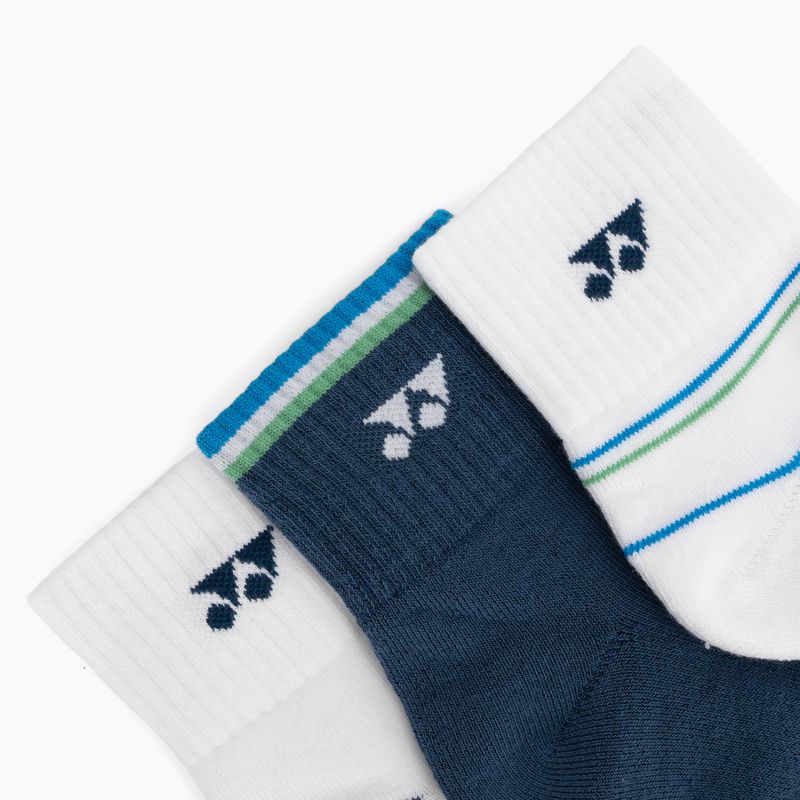 Șosete YONEX 19236 Quarter 3 pary navy/white/green 7