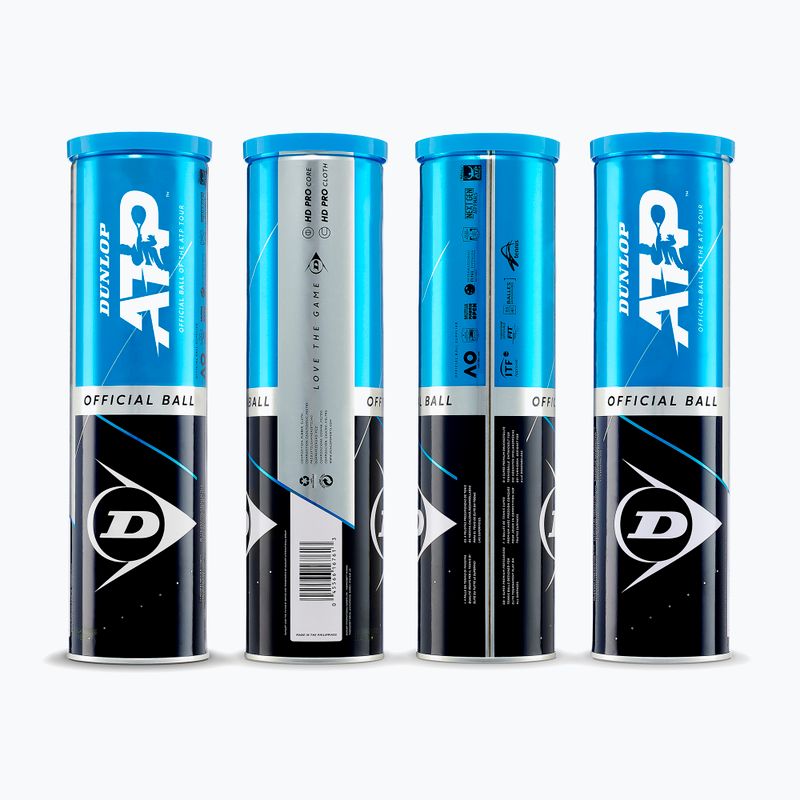 Mingi de tenis Dunlop ATP Tour 4 pack green 3