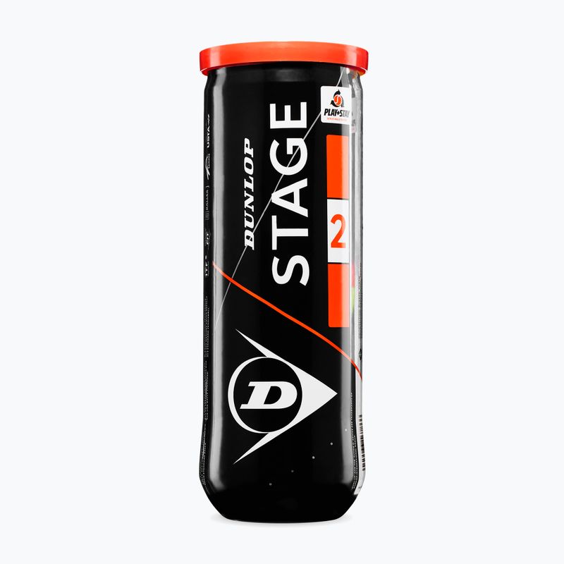 Mingi de tenis Dunlop Stage 2 3 pack orange 2